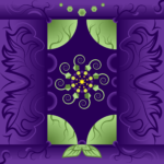 purple and green