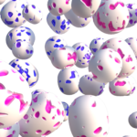 falling ceramic blobs